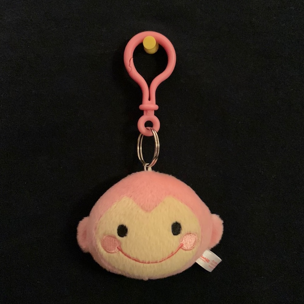 Chi Chai Monchan monkey plush dangle mirror clip - Picture 2 of 5